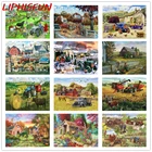 5D Diy алмазная живопись полная дрель квадратнаякруглые стразы Алмазная вышивка крестиком домашний декор деревенский трактор