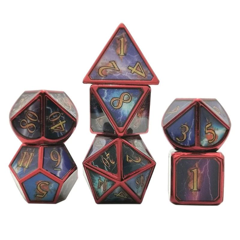 

7 шт., металлические кости для друзей, MTG D4 D6 D8 D10 D12 D20
