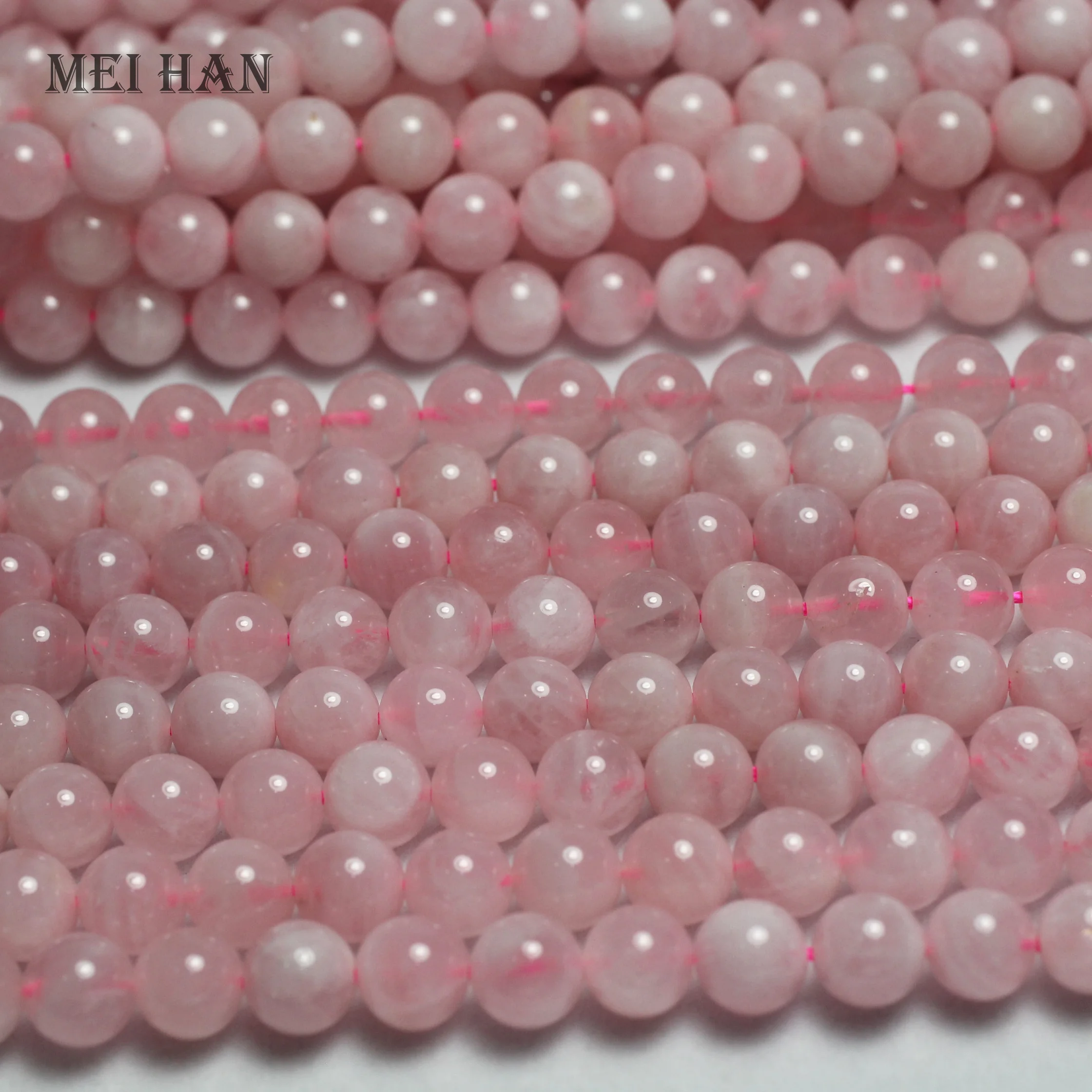 Оптовая продажа (2 нити/набор) натуральный розовый кварц из ананаса 8 мм + 0 2