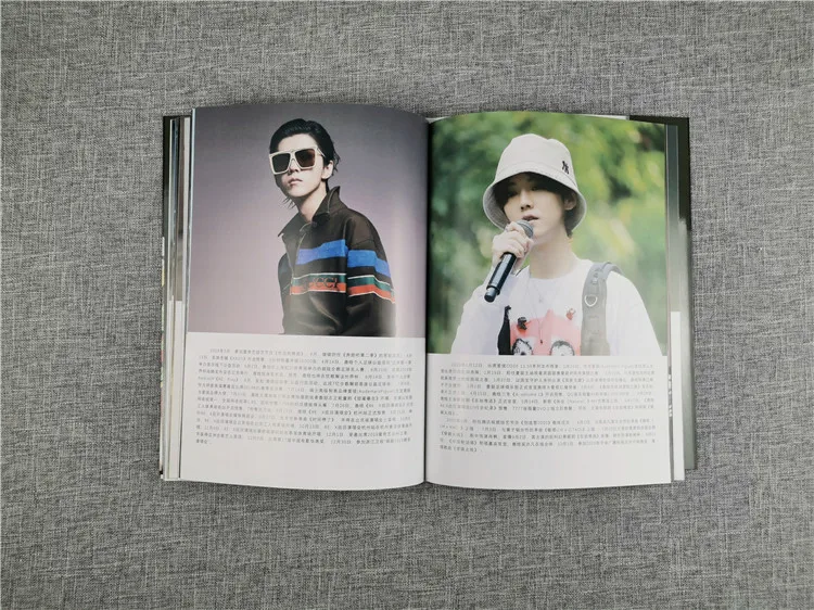 Книга с фотографиями Овен Лу Хань Китайский Мужской певец журнал изображением