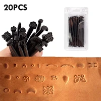 20 pcs leather stamping tools different shape saddle making stamp punch set stamp punch set carving leather craft stamp tools