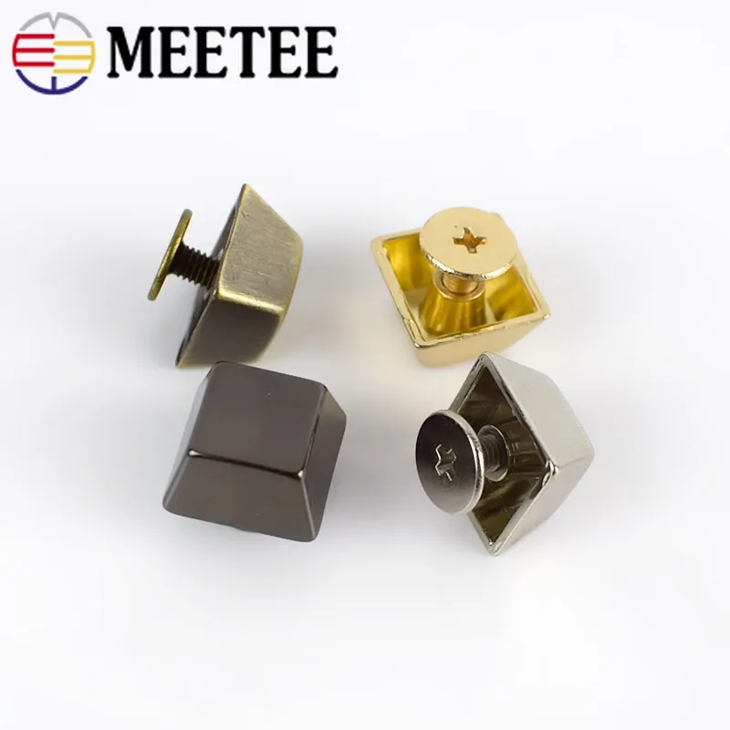 Квадратные Заклепки Meetee в форме ведра винтовые сумки нижние декоративные гвозди