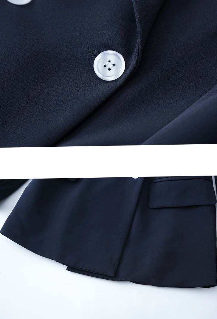 

2020 Autumn New Women Suits 2 Pcs Set Notched Double Breasted Blazer Tops+Cropped Pants Good Quality Formal Sets S08705K