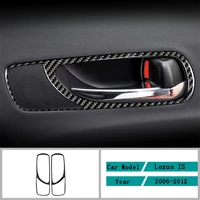 carbon fiber car accessories interior door handle frame protective decoration decals cover trim stickers for lexus is 2006 2012