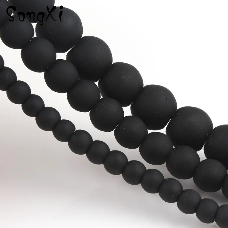4 6 8mm Natural Stone Beads Black Hematite Round Loose for Beadwork Jewelry Making DIY Bracelet Necklace Wholesale 15 Inch | Украшения и