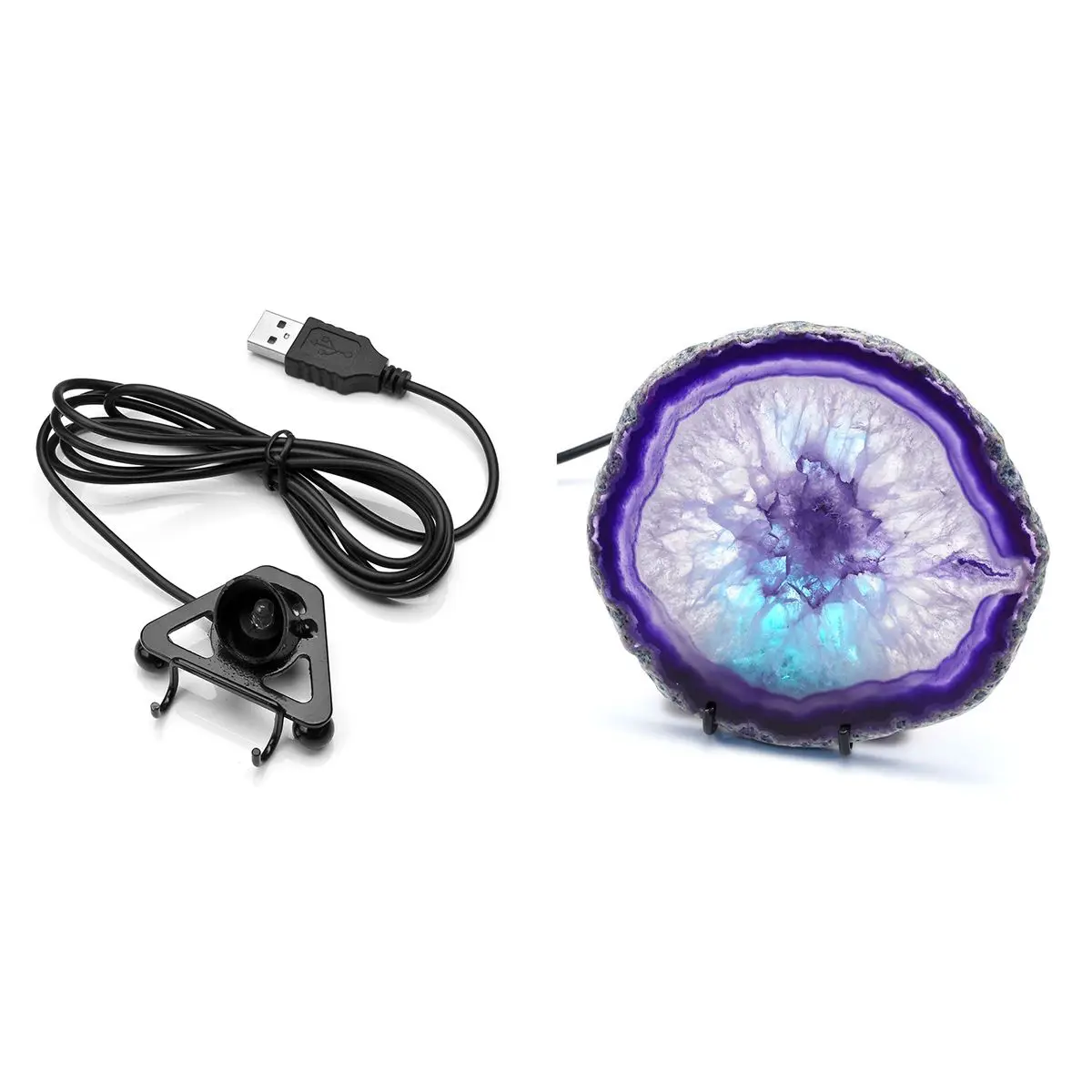 Ночник светильник Geode Druzy светодиодный с USB|Камни| |