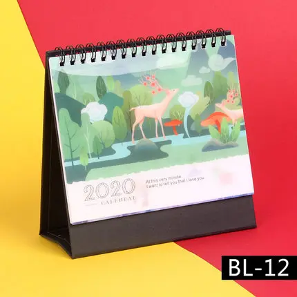 BL deer 2 Мультяшный календарь простой и свежий Настольный календарь офисный Настольный календарь notepadC - Цвет: BL deer 2