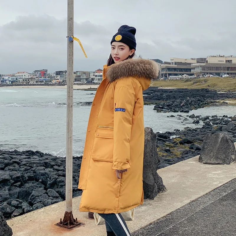 Повседневная теплая Модная длинная парка для женщин 2018 с длинным рукавом