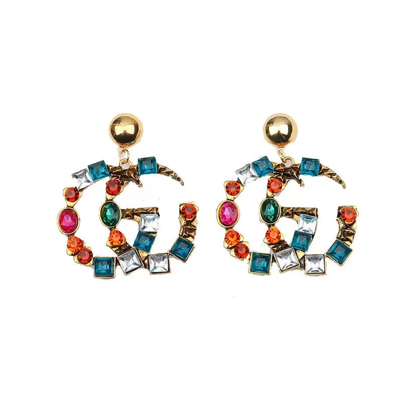 

Luxury Design Earrings New Popular Vintage Classic Double Metal Letter Stud G Earrings Jewerly gothic punk Accessories Gifts