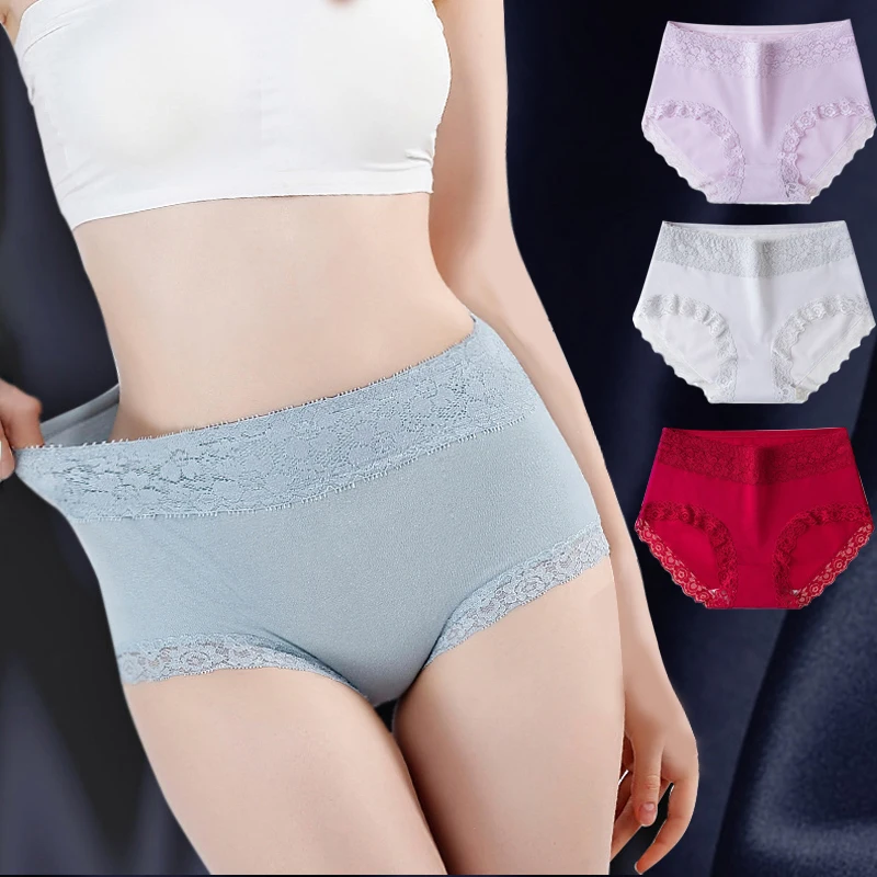 12pcs Women's panties cotton comfortable lace briefs soft fashionable female underwear high quality wholesale high quality