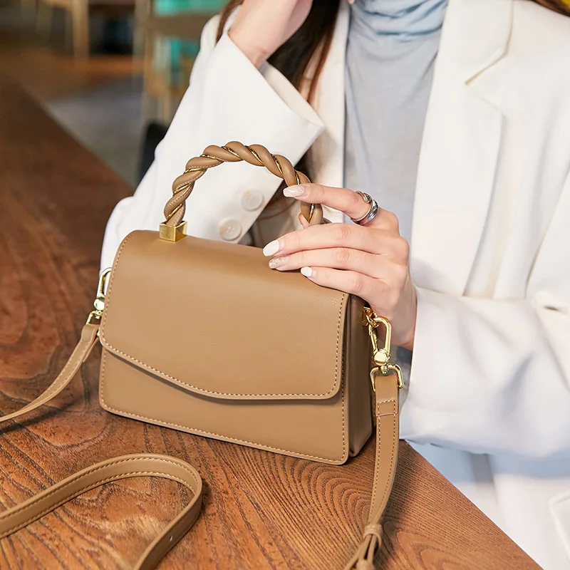 

Leather handbag 2021 new tide texture laptop bags hand bag leather shoulder his commute female bag