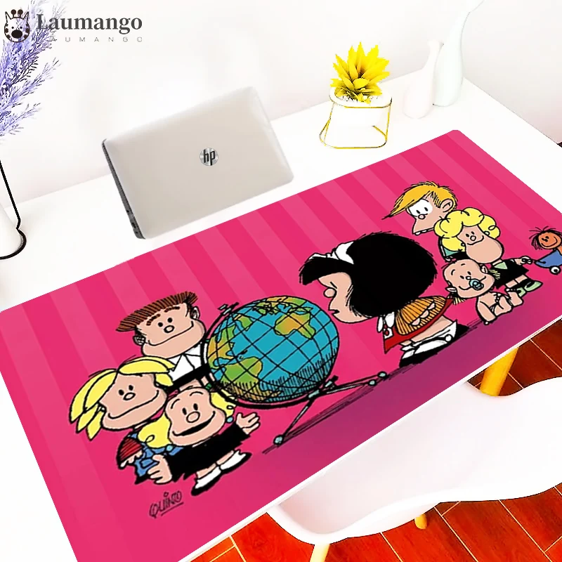 

Anime Mafalda Mouse Pad Gaming Accessories Large XL Gamer Mousepad Carpet PC Desk Mat Keyboard Computer HyperX 900X400 Mauseapd