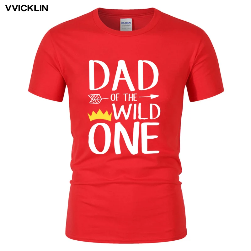 Забавная футболка потрясающая Мужская с надписью Dad Of The Wild One Thing Dad's Birthday Gift
