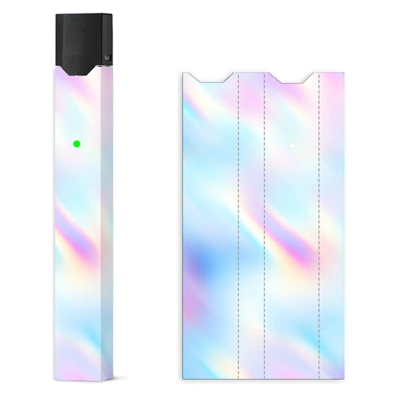 

E-cigarette Juul Half Pack Body Sticker Ultra Thin E-cigarette Cover Skin Protective Cover Accessories Fashion Color 1 Set