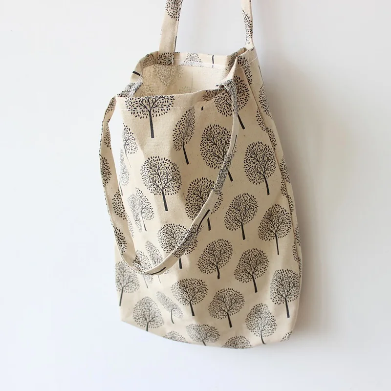 Женские повседневные яркие холщовые сумки для покупок через плечо экологически