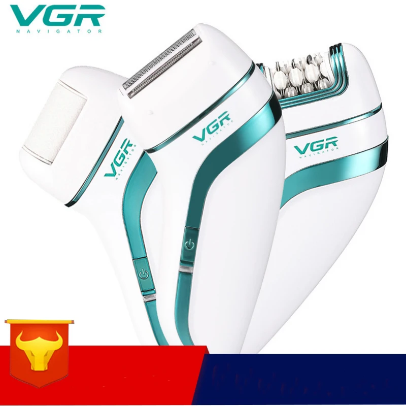 

VGR new 3-in-1 electric shaver lady Foot grinder epilator for women usb rechargeable hair remover fulllescolto body wash V-713