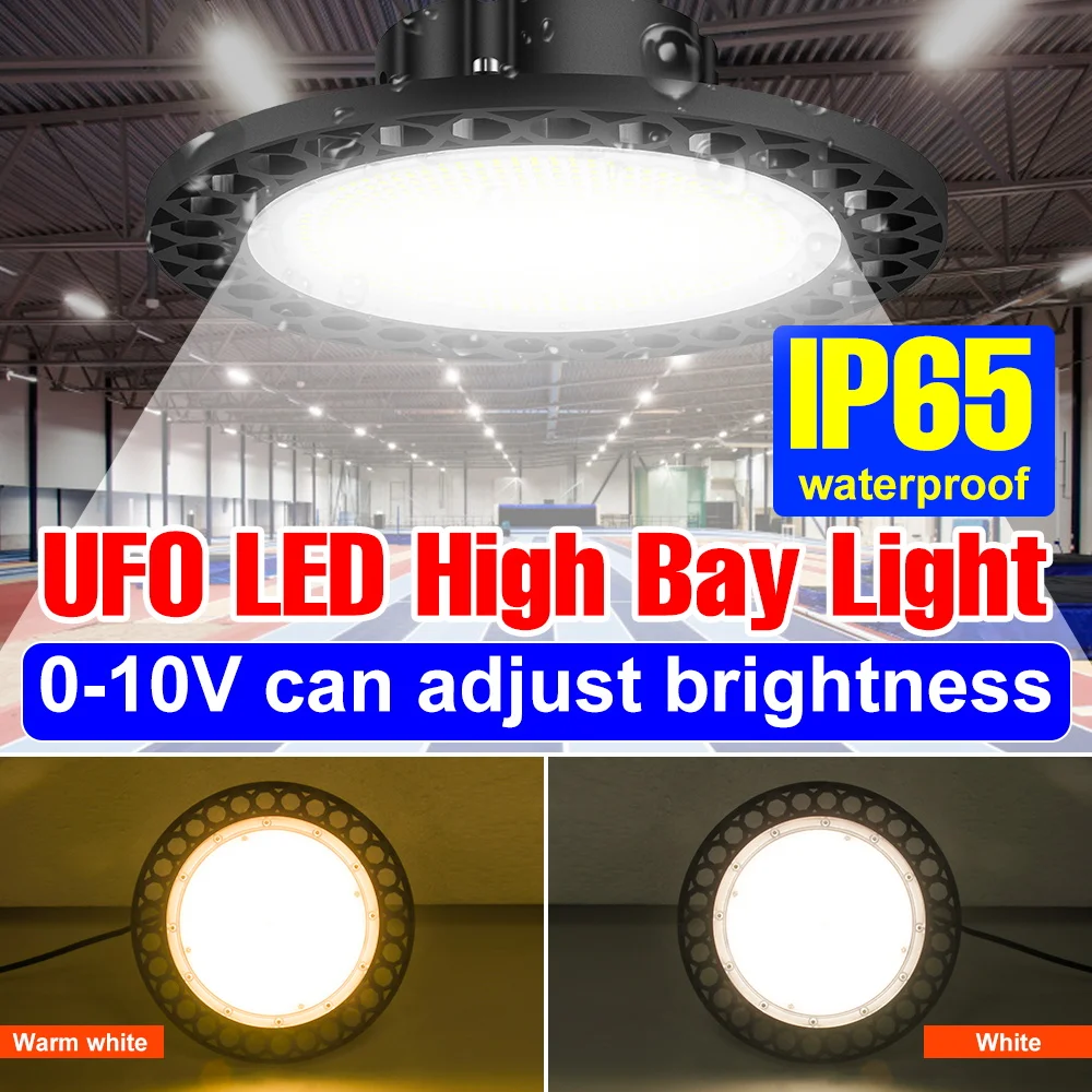 

Светодиодный светильник для высоких промышленных помещений, 220 В, IP65, водонепроницаемый светильник для склада, НЛО, гаража, лампа 100 Вт, 150 Вт, ...