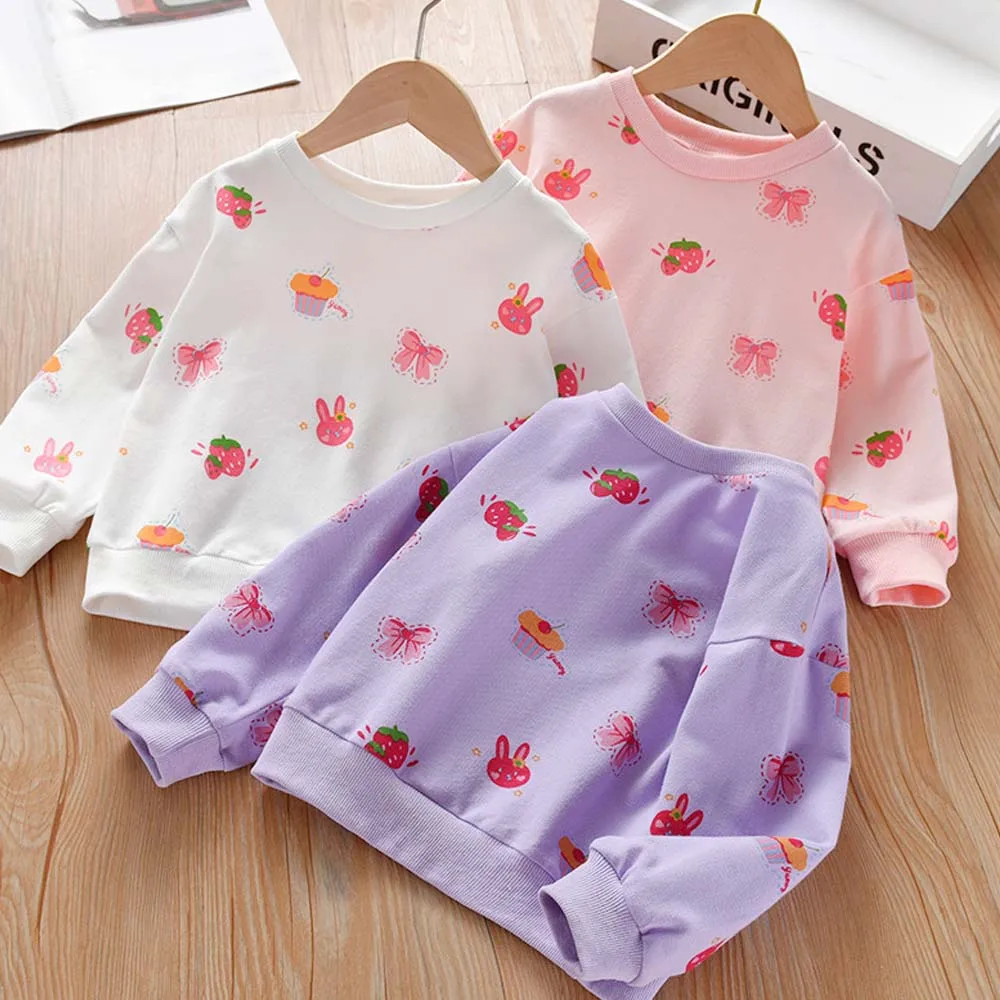 

V-TREE Spring Autumn Girls Sweatshirt Cotton Long Sleeve Girls Clothes Clothing Cartoon Tops Tees Casual Loose Sweatshirt