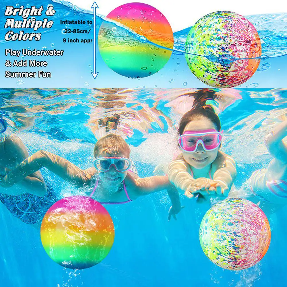 

Pool ball Water sports/Game ball Toy ball Rainbow Watermelon texture Thickened PVC material 20*20*20cm