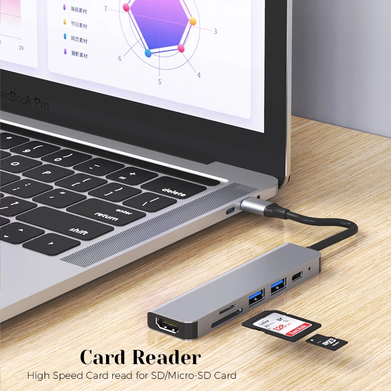 Адаптер для чтения TF/SD-карт VGA PD RJ45 USB 3 0 11 портов | Компьютеры и офис