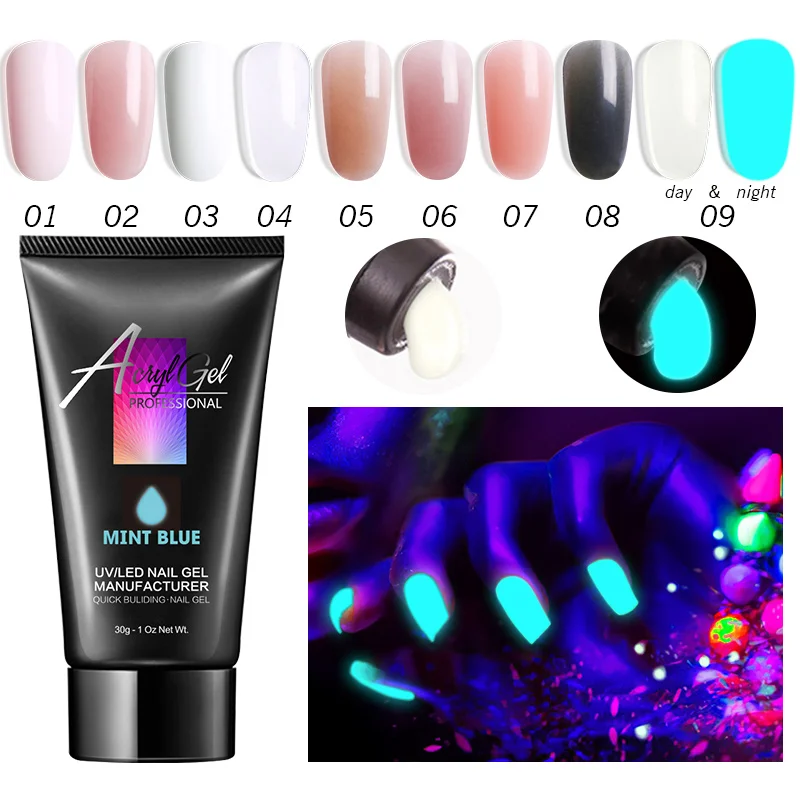 УФ гель Azure Beauty для наращивания ногтей с кристаллами наращивания|Гель ногтей| |