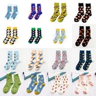 Новинка Веселые забавные мужские носки с графическим рисунком хлопковые арт-носки новинка Скейтбординг повседневные сумасшедшие носки женские мужские