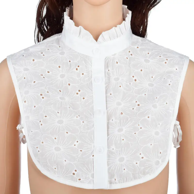 Новинка женская рубашка с ложным воротником блузка черного/белого цветов