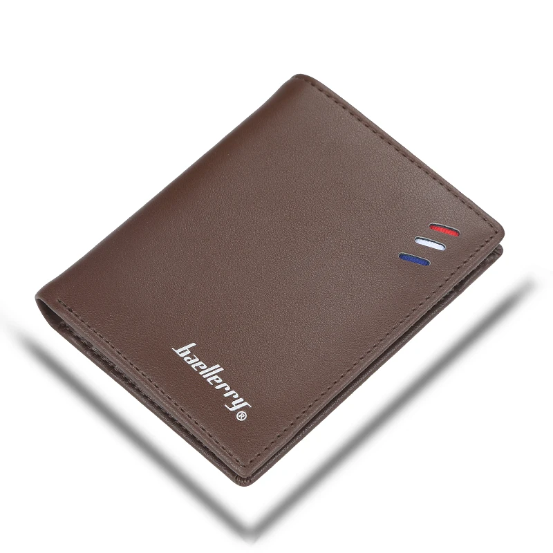 Винтажный Мужской кошелек из искусственной кожи Короткие Кошельки мужские