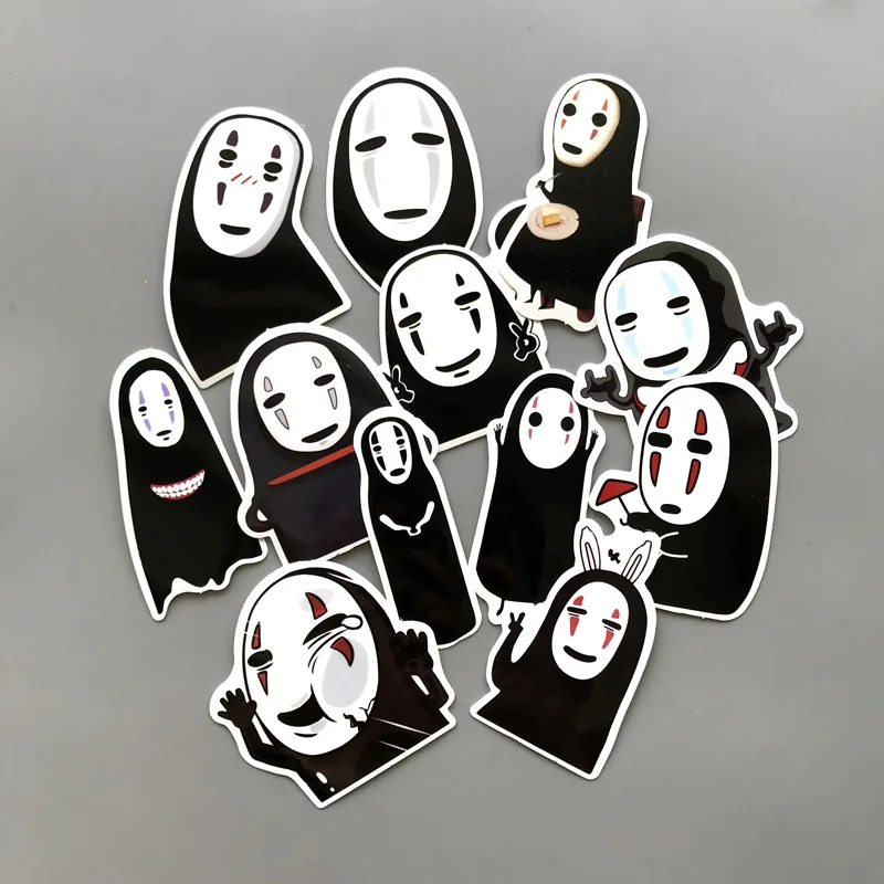 12 шт./компл. аниме Унесенные призраками Наклейки японские наклейки без лица