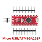 Контроллер Nano Micro USB, совместимый с Загрузчиком Nano V3, красный, для arduino CH340, USB драйвер 16 МГц, Nano v3.0, ATMEGA168P