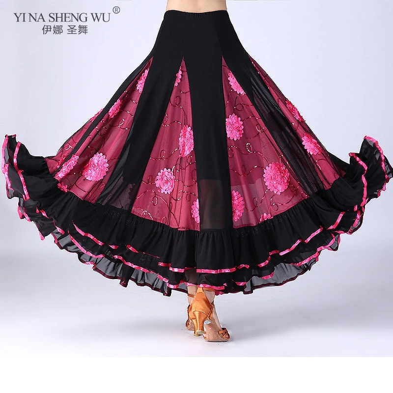 Женская длинная юбка для танца живота 9 видов цветов танцев Цыганская
