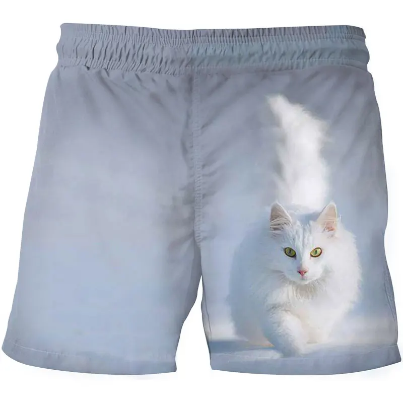 

Girl Cartoon Shorts Brand Sports Shorts 12y Quick-drying Coffee Cat 3d Printing Carnival Beach Shorts Kids Clothing Summer Pants