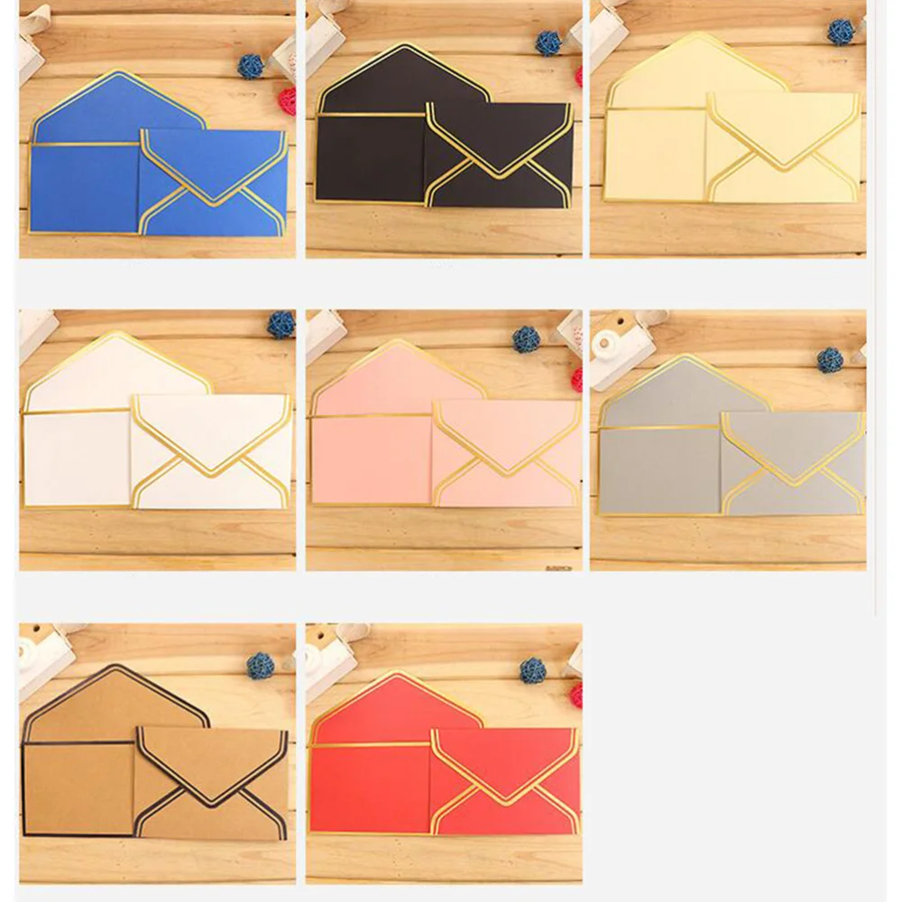 

10pcs Christmas Envelope Creative Paper Envelope Stylish Classic Envelopes Invitation Envelope for Festival Party (Mix Color, 22