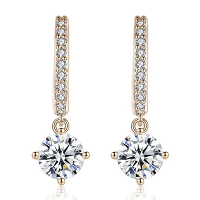 Золотистые прозрачные блестящие цветные квадратные циркониевые ювелирные