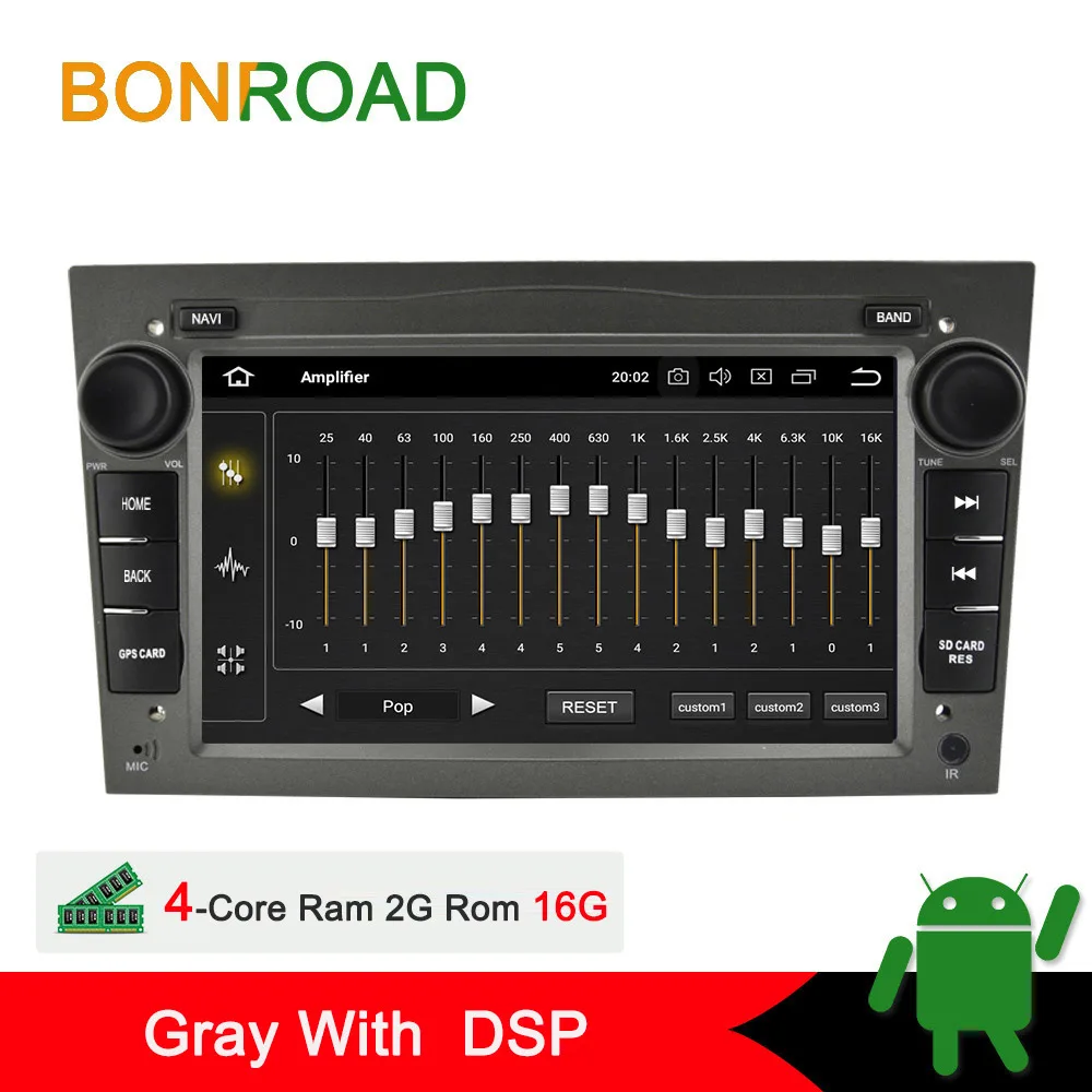 PX30 DSP Grey Bonroad Android 9,0 PX30 PX5 DSP автомобильный мультимедийный плеер радио gps навигация для Opel/Astra/Vectra/Antara/Zafira/Corsa(без dvd - Color: PX30 DSP Grey