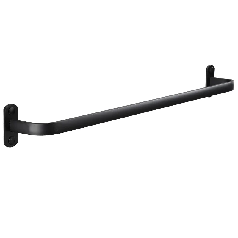 

Bathroom Accessories Towel Bars Space Aluminium Black Wall-mounted Slipper Wearing Bathroom Towel Shelf Hardware