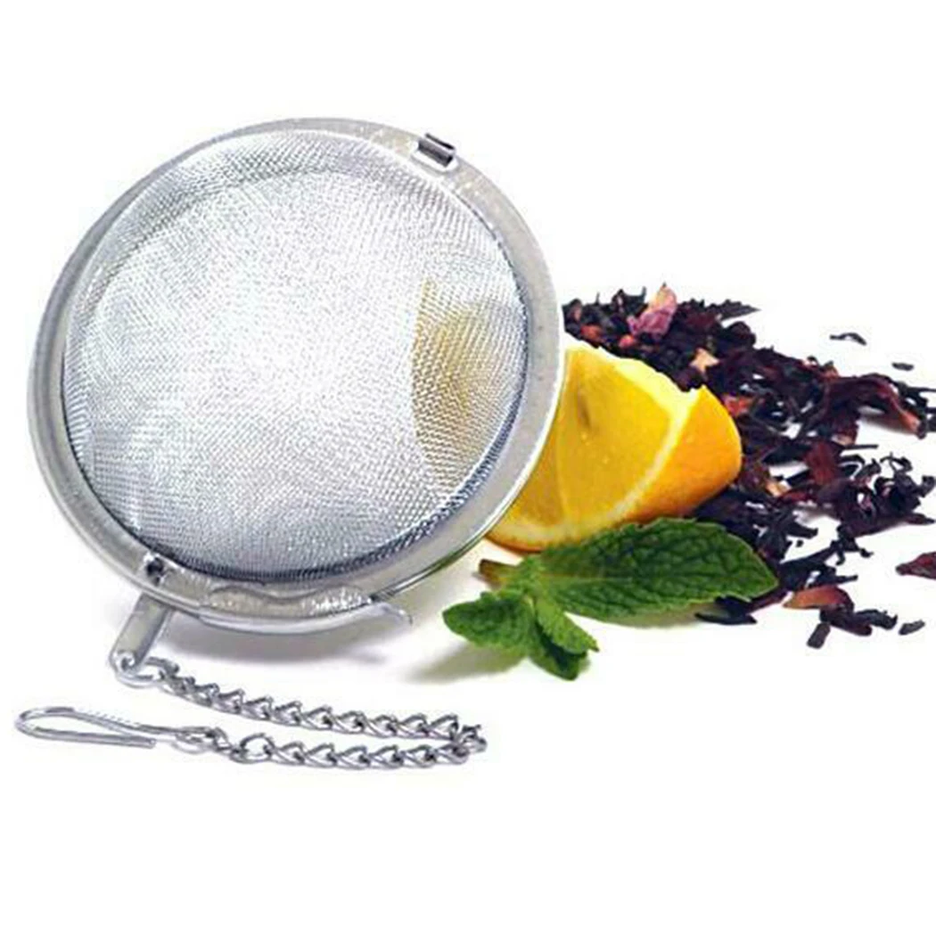

Kitchen Tools Tea Filters Locking Spice Mesh Leaf Herb Strainer Tea Ball