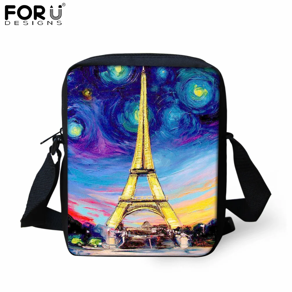 Женская сумка через плечо FORUDESIGNS с рисунком Эйфелевой башни|Сумки ручками| |