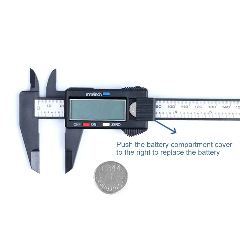 

Plastic Fiber Vernier Calipers Micrometer 0-150mm LCD Digital Display Measuring Instruments for Installation Renovation Work