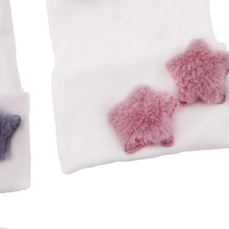 Меховые шапки для новорожденных с короной и звездой шляпы больниц маленьких