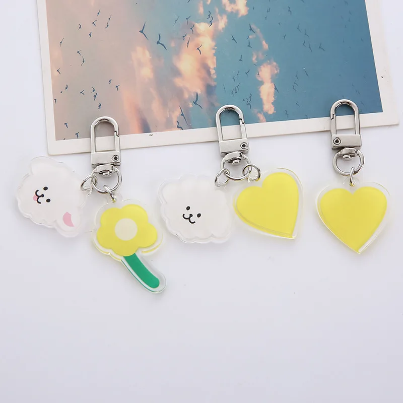 

Keychain New Lovely Emoji Cloud Love Car Creative Fresh Bag Decoration Chain