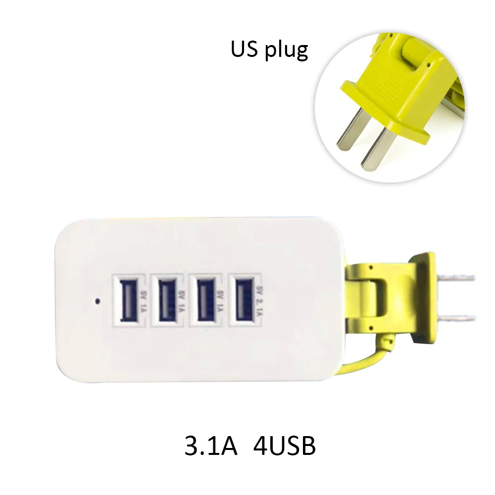 Дорожный удлинитель с 4 USB-портами 1 2 а/А |