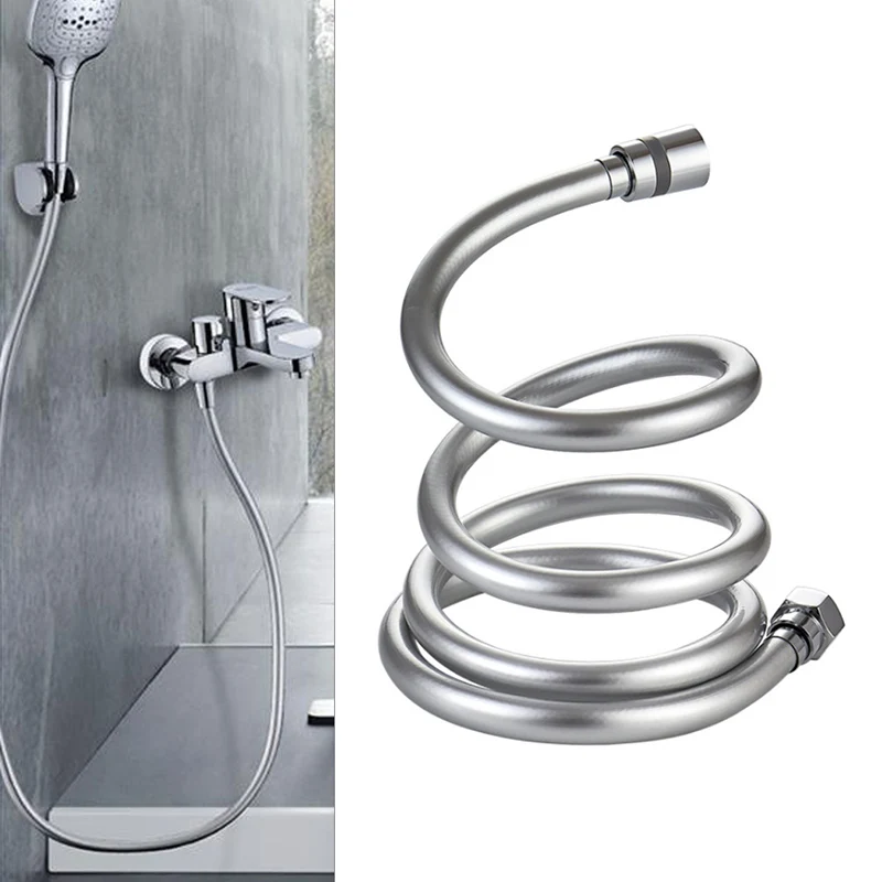 

PVC High Pressure Thickening Anti-Winding Smooth Shower Hose for Bath Handheld Shower Head Flexible Shower Hose-1.5M