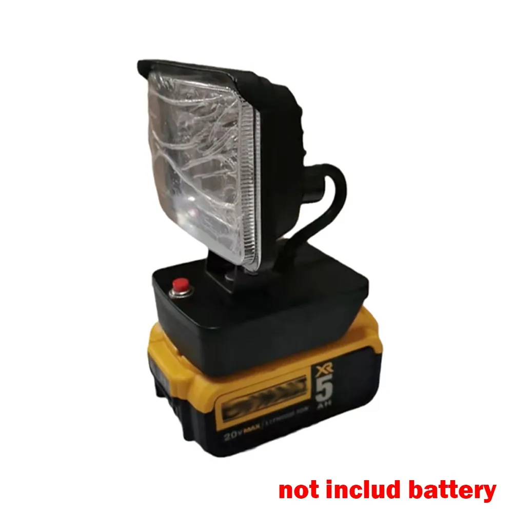 

Power Tools Working Light For Dewalt 20v Battery Floodlight Torch Light Pure White 11W With Switch 12000LM 18pcs Lamp Beads