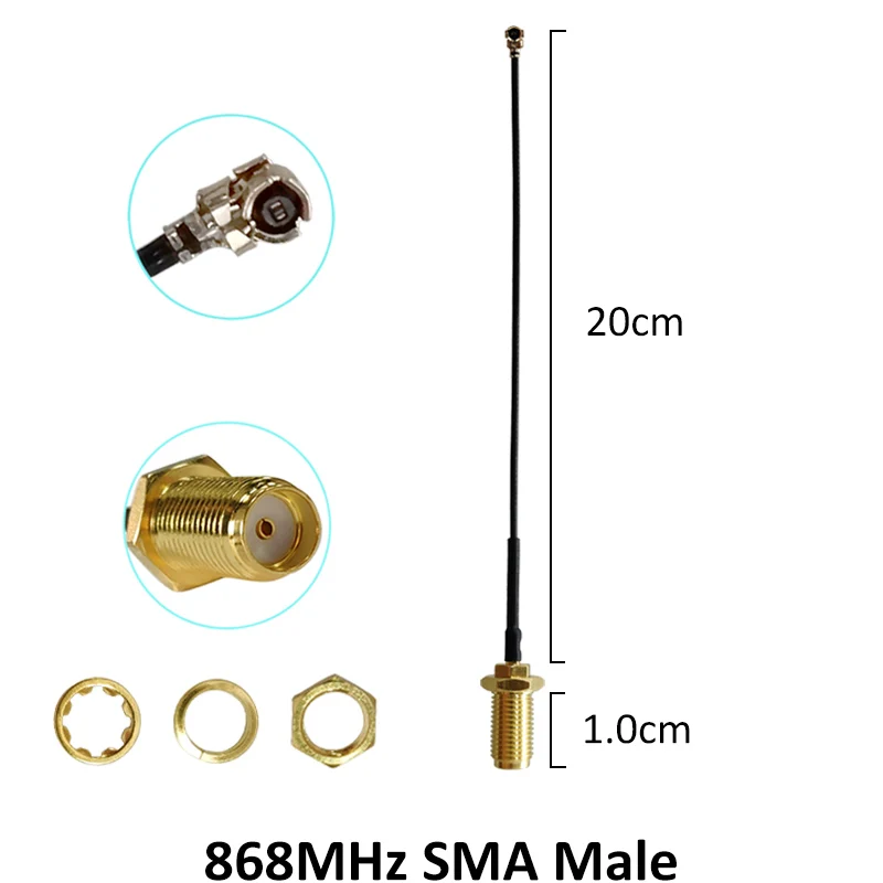 868 МГц 915 антенна lora 3dbi SMA Штекерный разъем GSM Водонепроницаемая + 21 см коридор