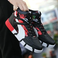 high quality breathable men high top sneakers colorful casual sneakers men shoe comfortable printed high shoes zapatillas hombre