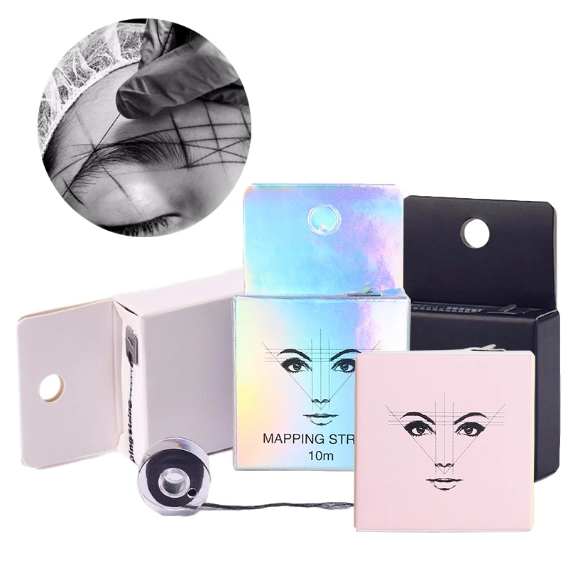 1/2 шт. белый/черный микроблейдинг картографическая струна Перманентный макияж