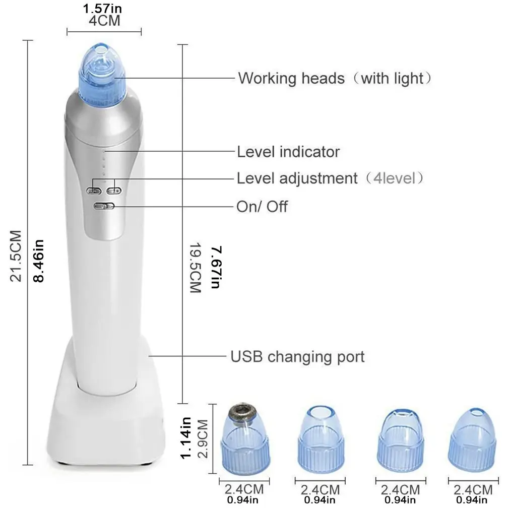 

Blackhead Remover Beauty Equipment Cleaner Firming Skin Pores Clean Electric Vacuum Nose Mitesserentferner