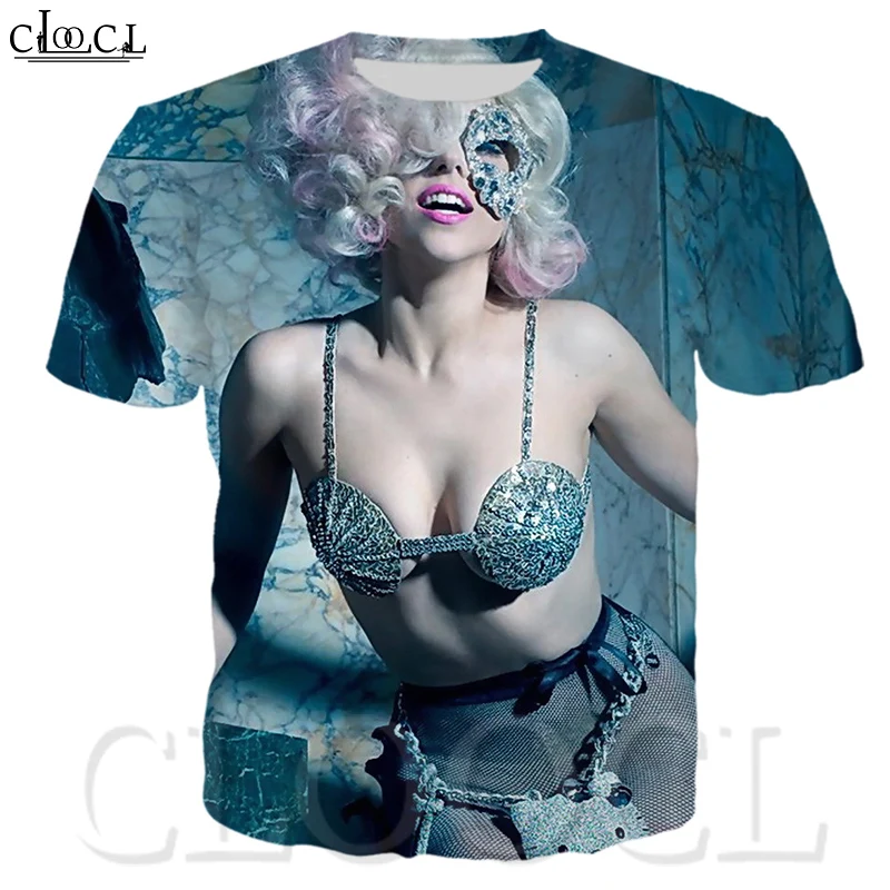 Новая певица Леди Гага Футболка Мужская/Женская 3d печать Повседневная футболка с