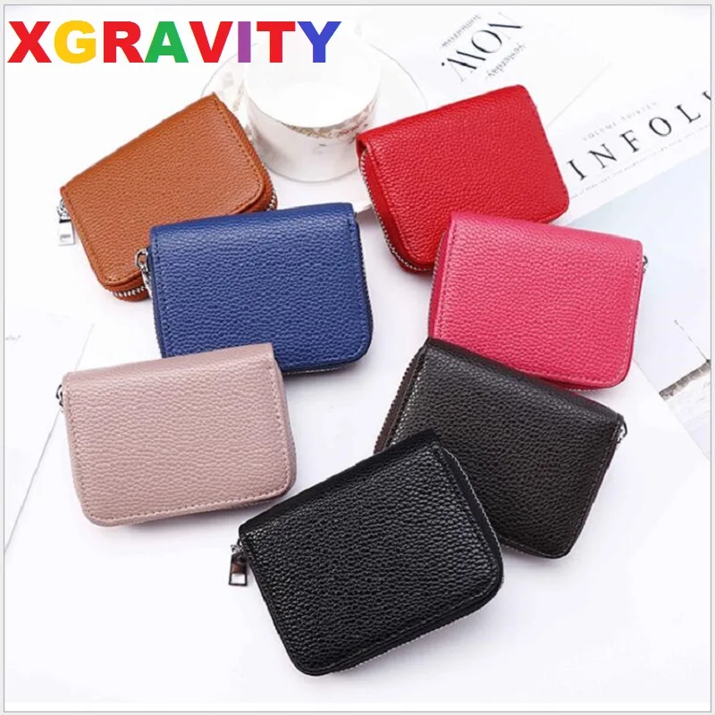 Новинка красивый женский квадратный кошелек XGRAVITY из натуральной кожи с